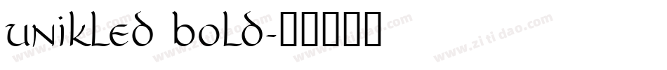 Unikled Bold字体转换